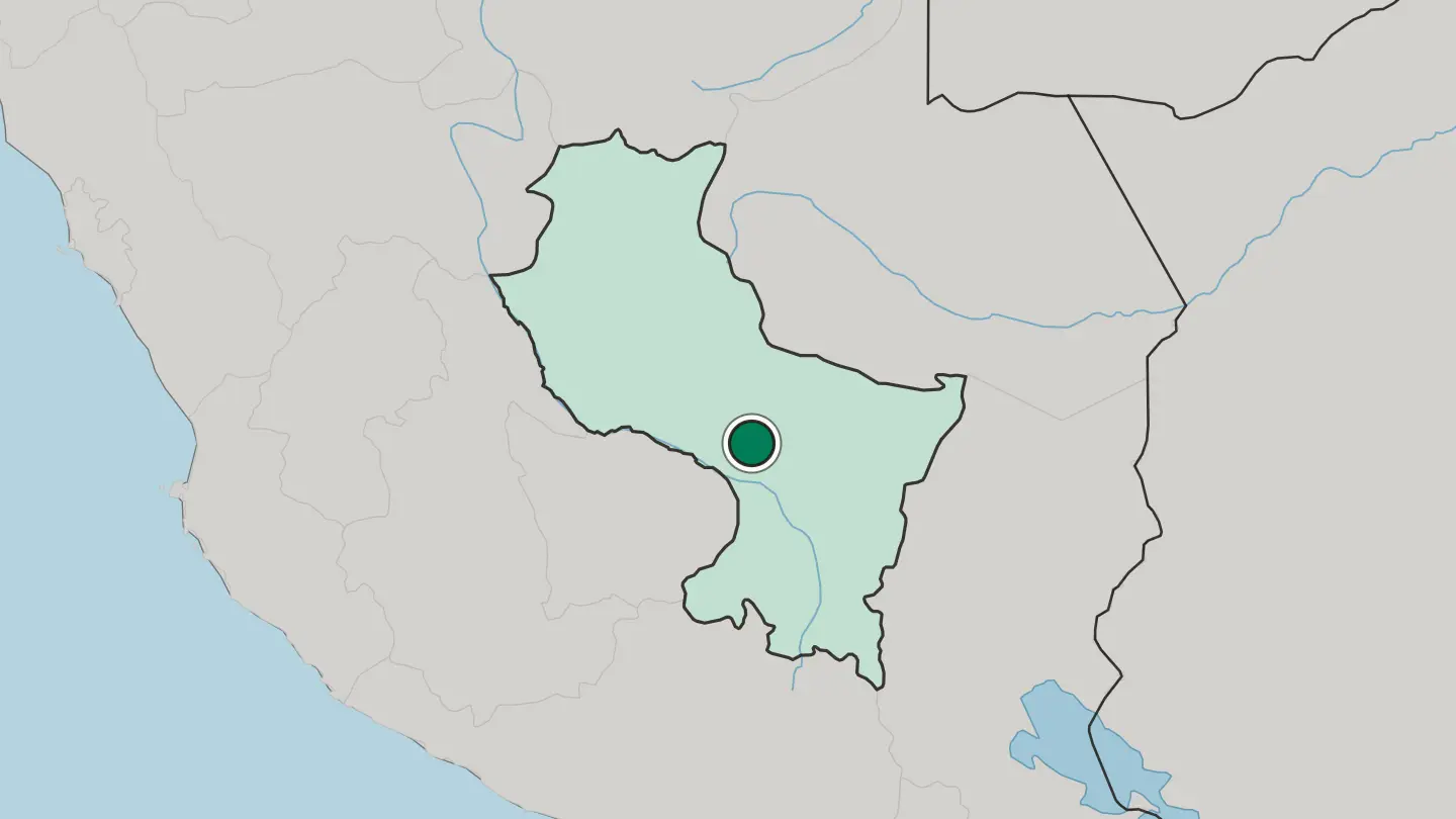 Map of Cusco in Peru