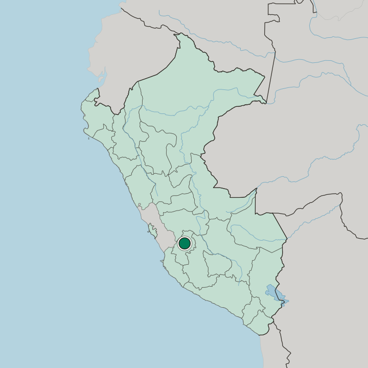 Map showing Huancavelica — In Peru