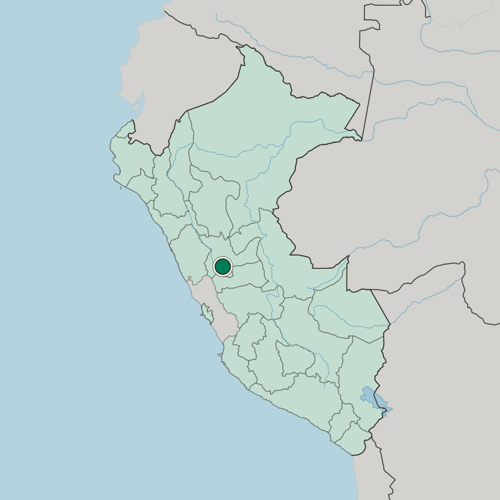 Map showing Huánuco — In Peru