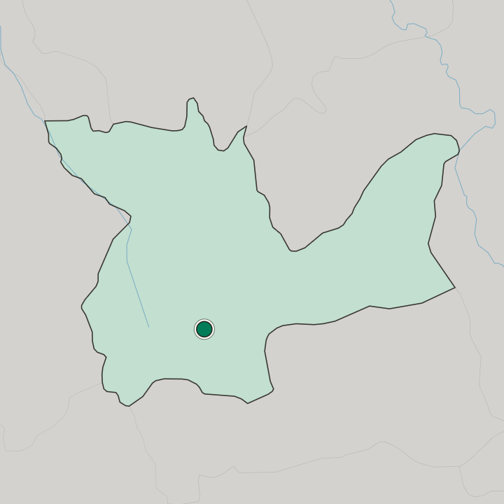 Map showing Huánuco — In Departamento de Huánuco
