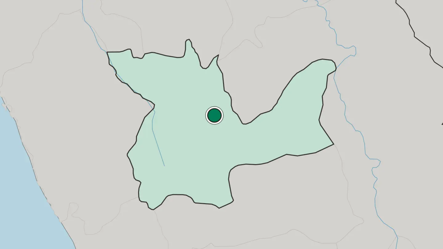 Map of Tingo María in Peru