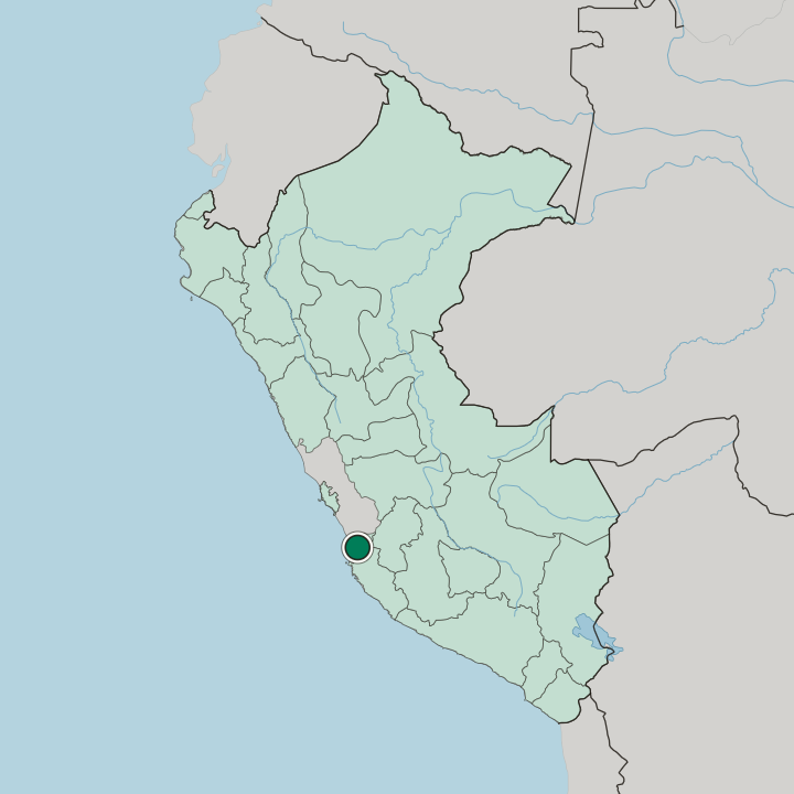 Map showing Chincha Alta — In Peru
