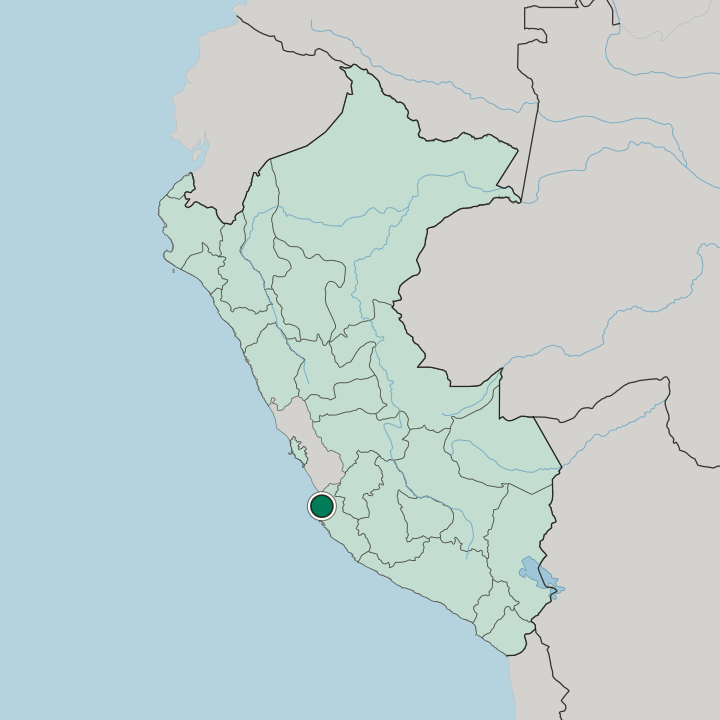 Map showing Pisco — In Peru