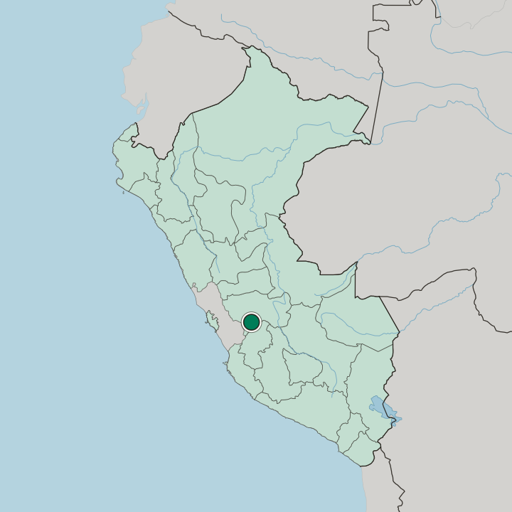 Map showing Huancayo — In Peru