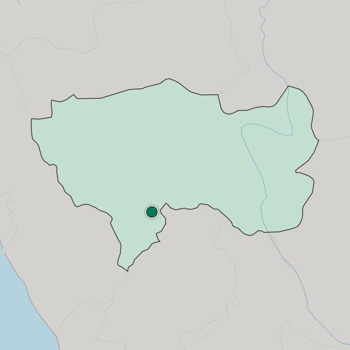 Map showing Huancayo — In Departamento de Junín