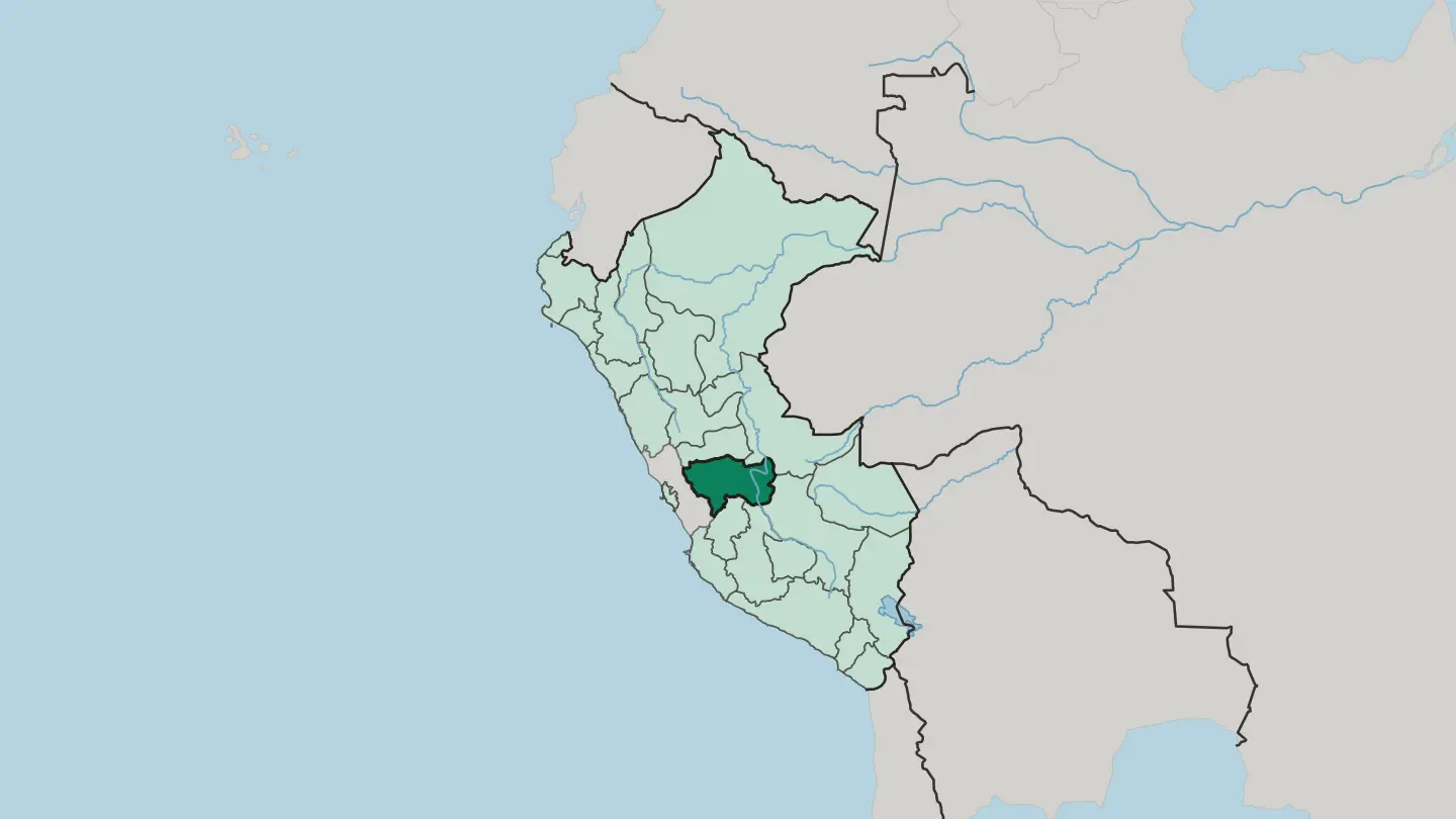 Map of Departamento de Junín in Peru