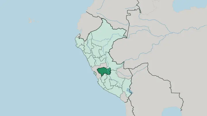 Map of Departamento de Junín in Peru