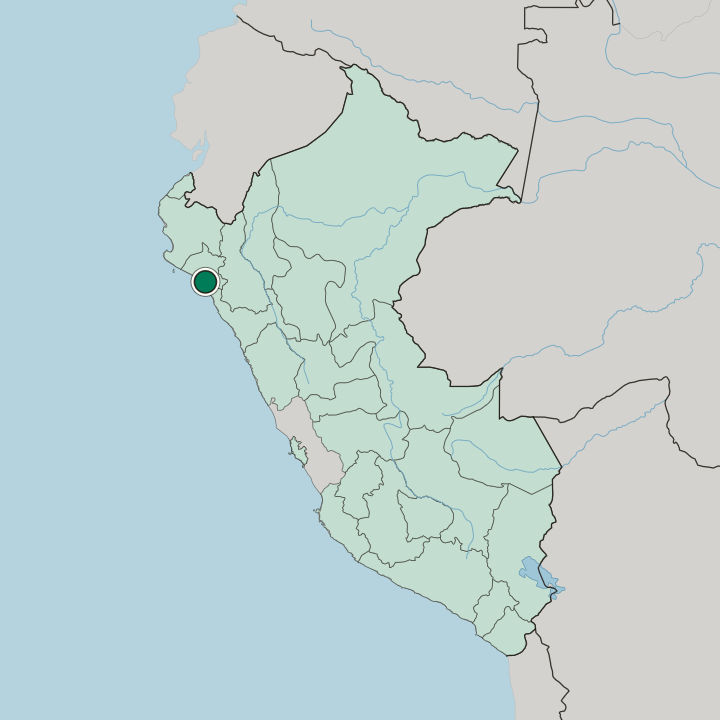 Map showing Chiclayo — In Peru