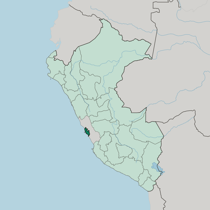 Map showing Departamento de Lima — In Peru