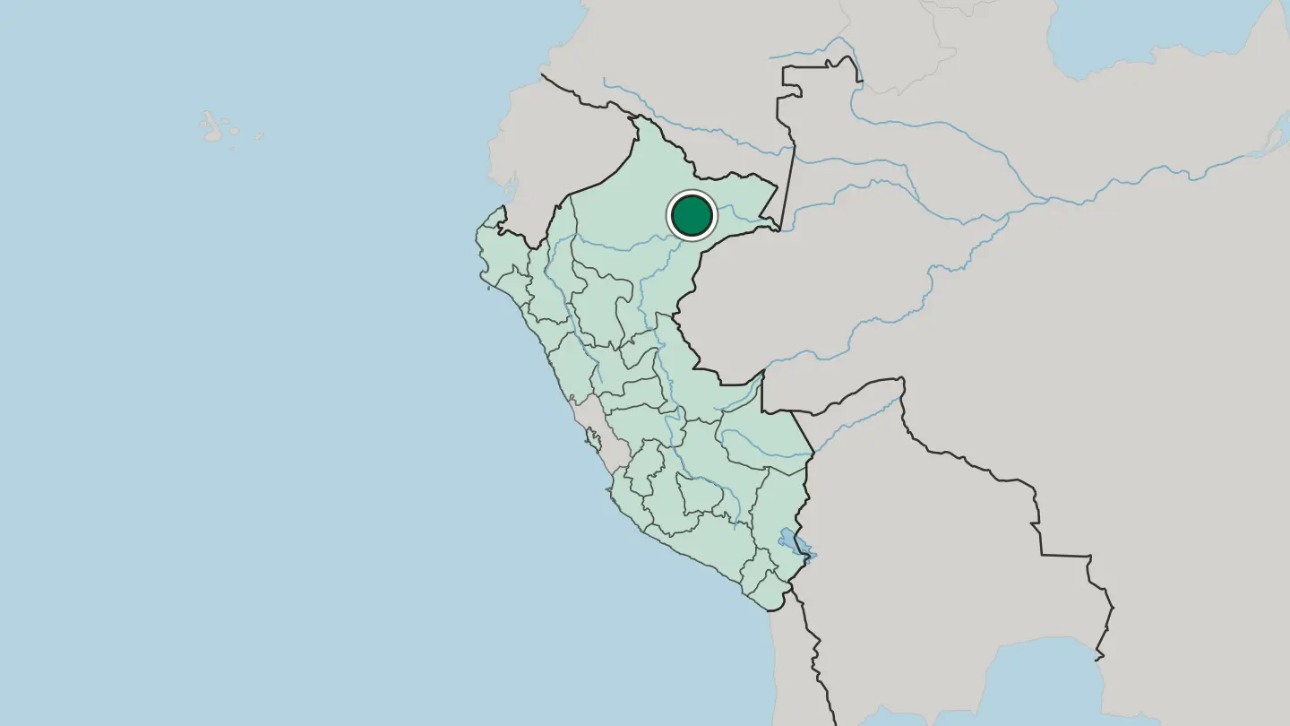 Map of Iquitos in Peru