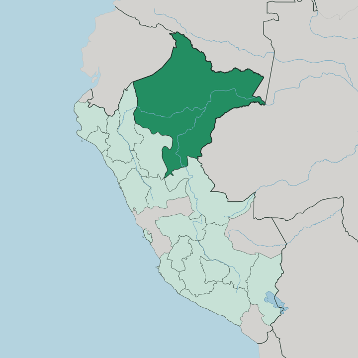 Map showing Departamento de Loreto — In Peru