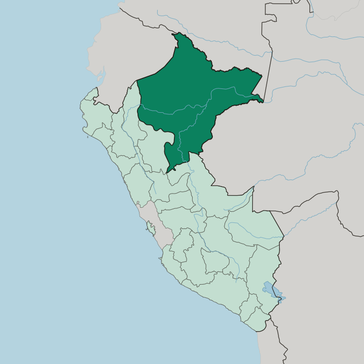 Map showing Departamento de Loreto — In Peru
