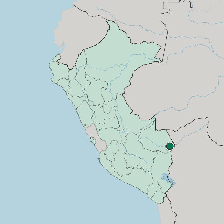 Map showing Puerto Maldonado — In Peru