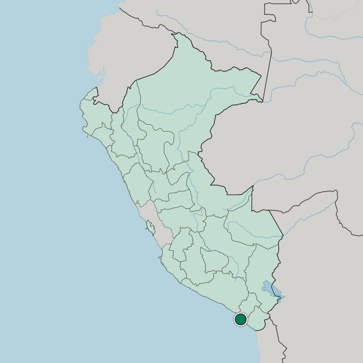 Map showing Ilo — In Peru