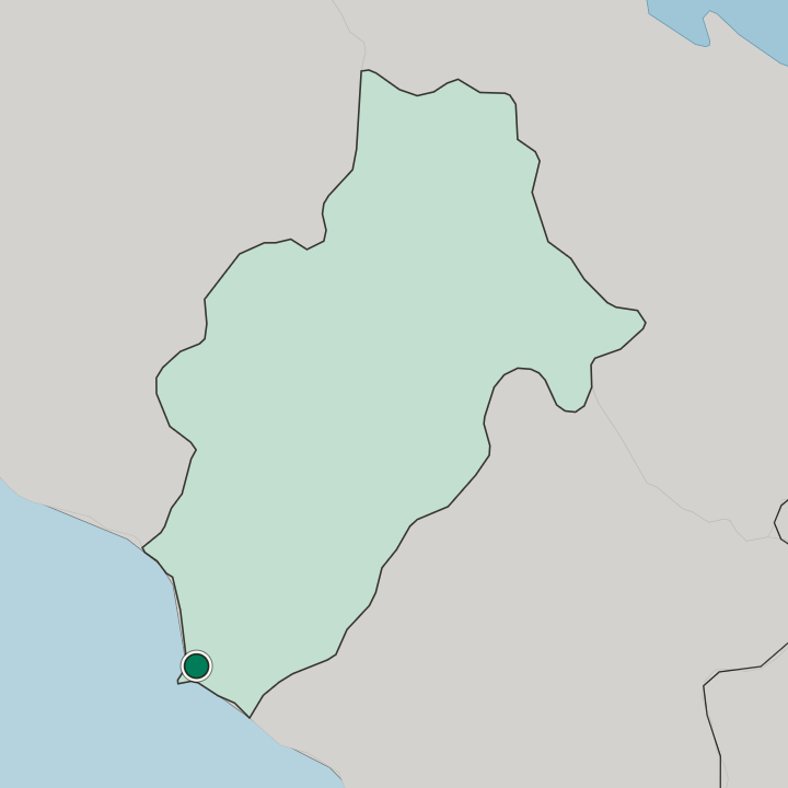 Map showing Ilo — In Departamento de Moquegua