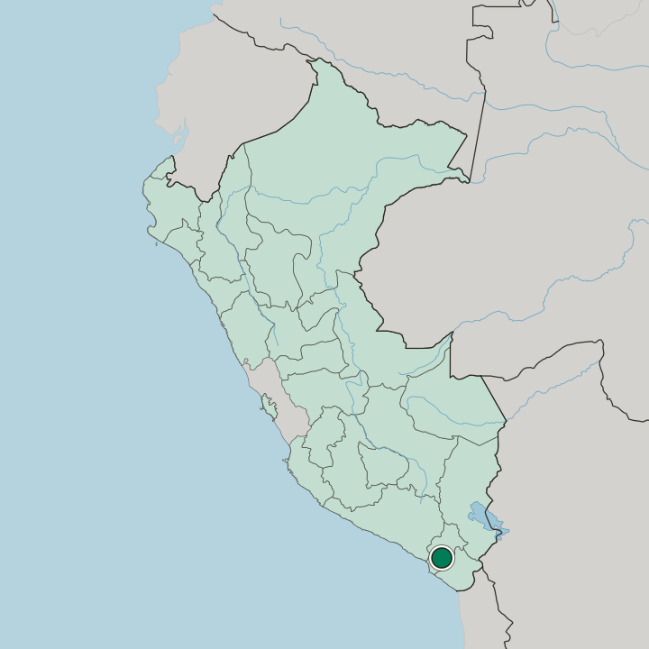 Map showing Moquegua — In Peru