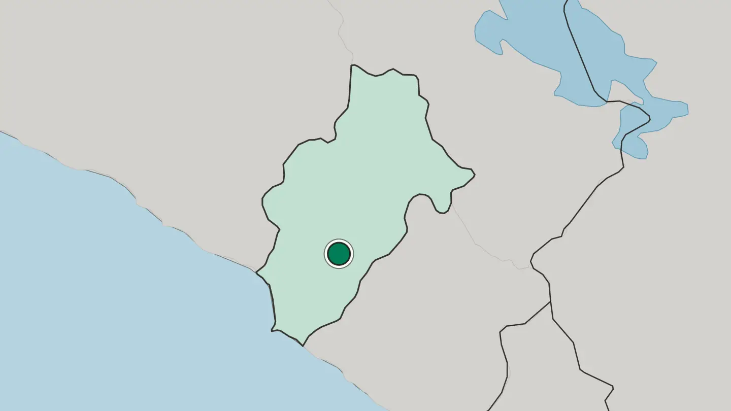 Map of Moquegua in Peru