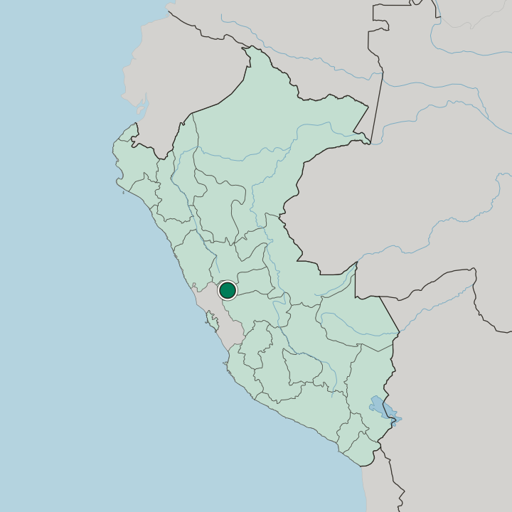 Map showing Cerro de Pasco — In Peru