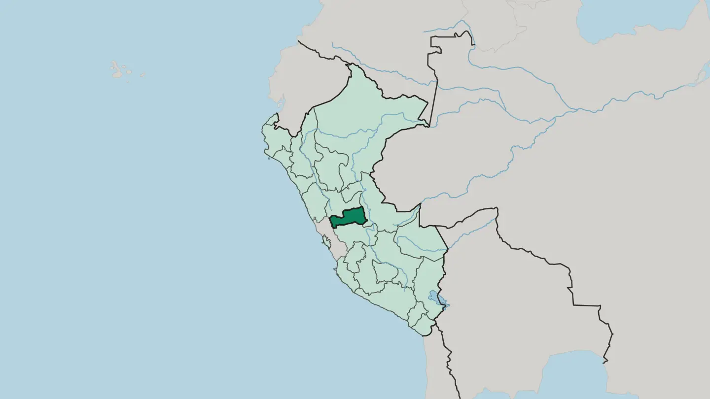 Map of Departamento de Pasco in Peru