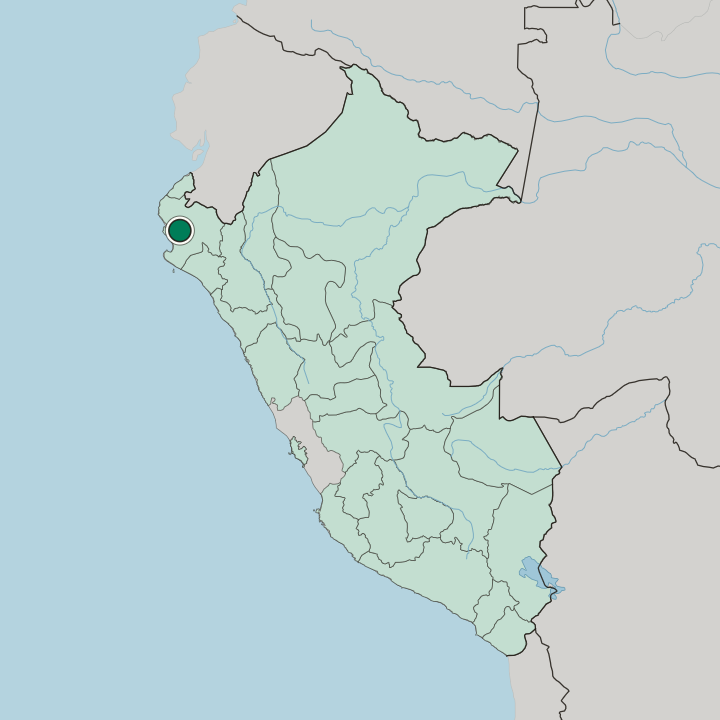 Map showing Piura — In Peru