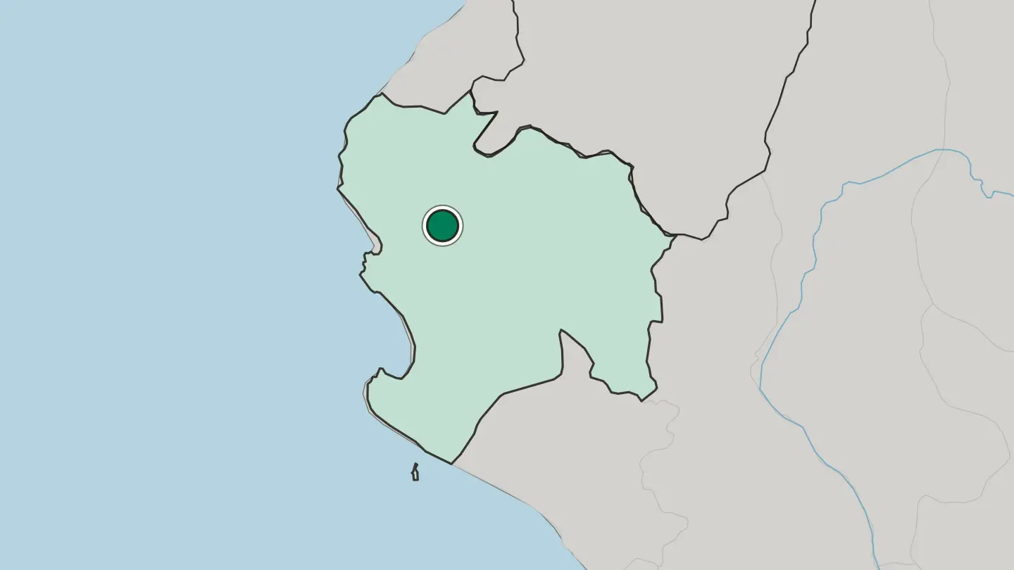 Map of Sullana in Peru
