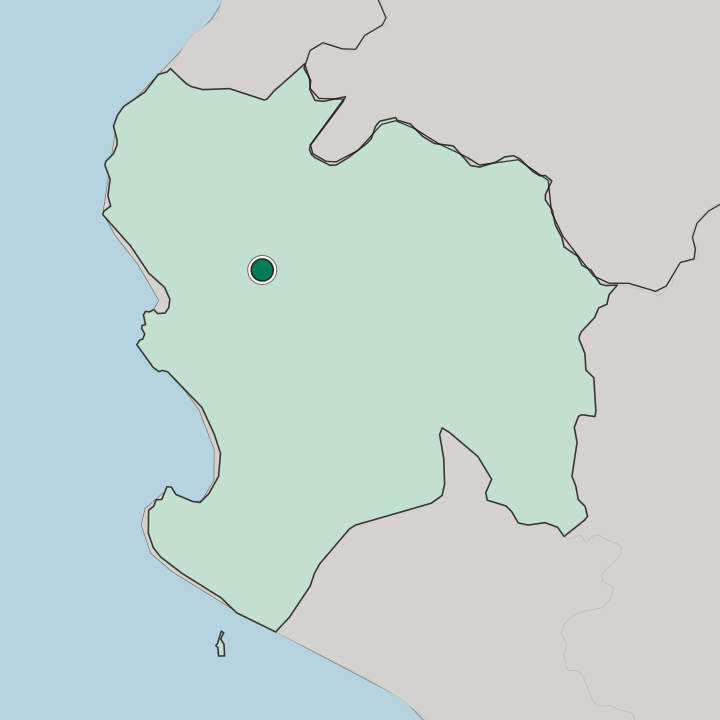 Map showing Sullana — In Departamento de Piura