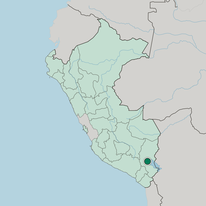 Map showing Juliaca — In Peru