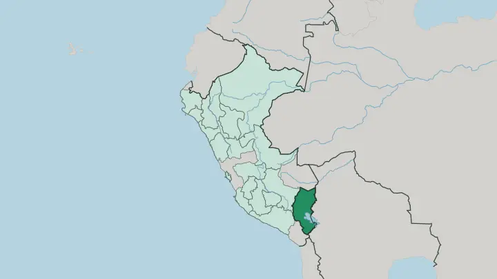Map of Departamento de Puno in Peru