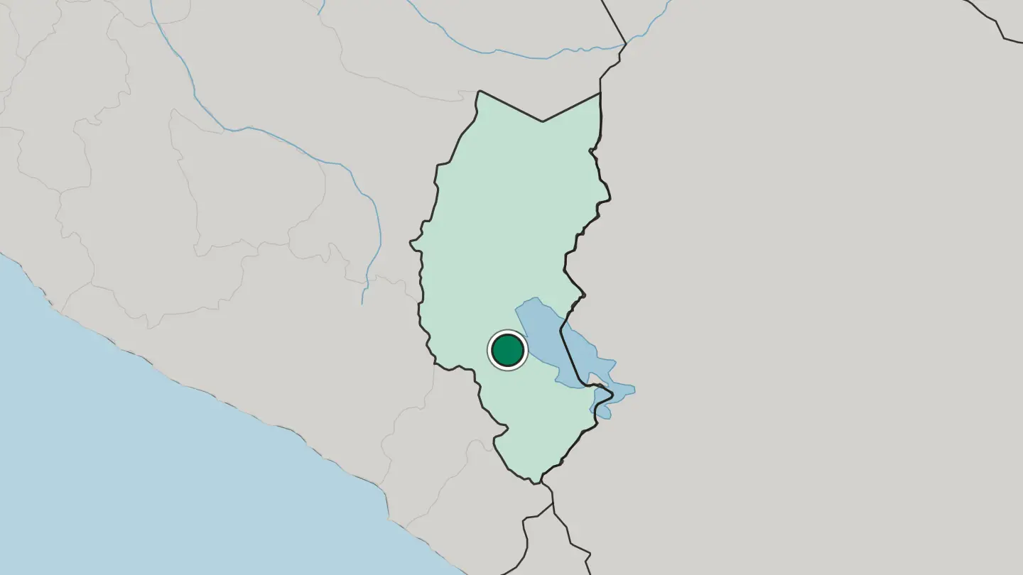 Map of Puno in Peru