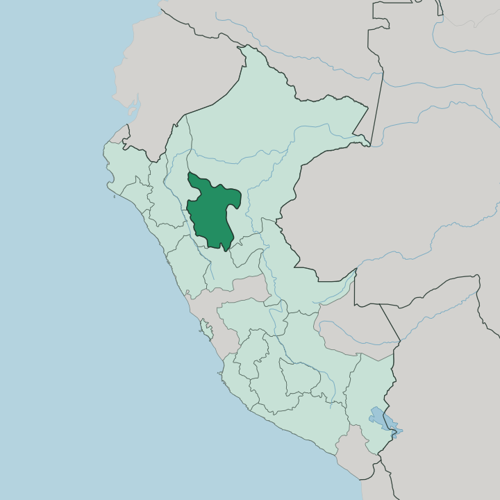 Map showing Departamento de San Martín — In Peru