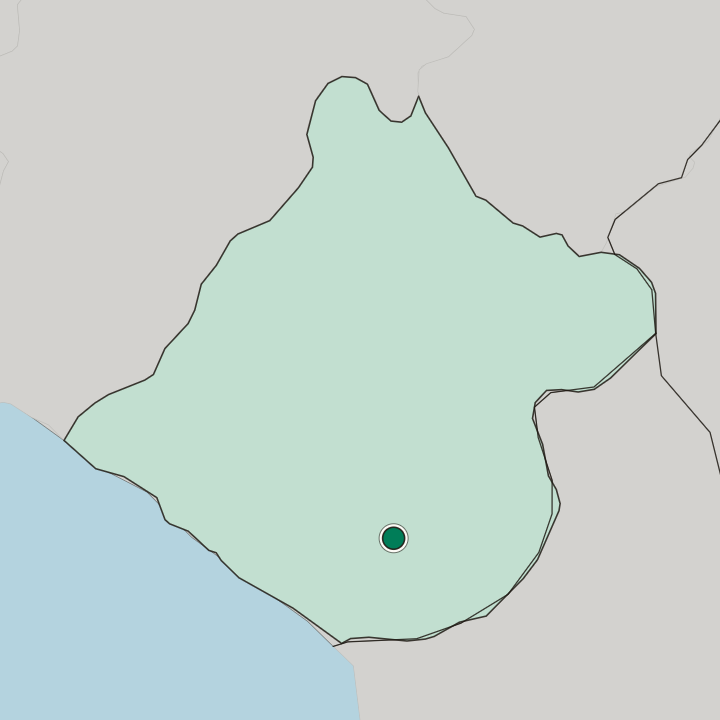 Map showing Tacna — In Departamento de Tacna