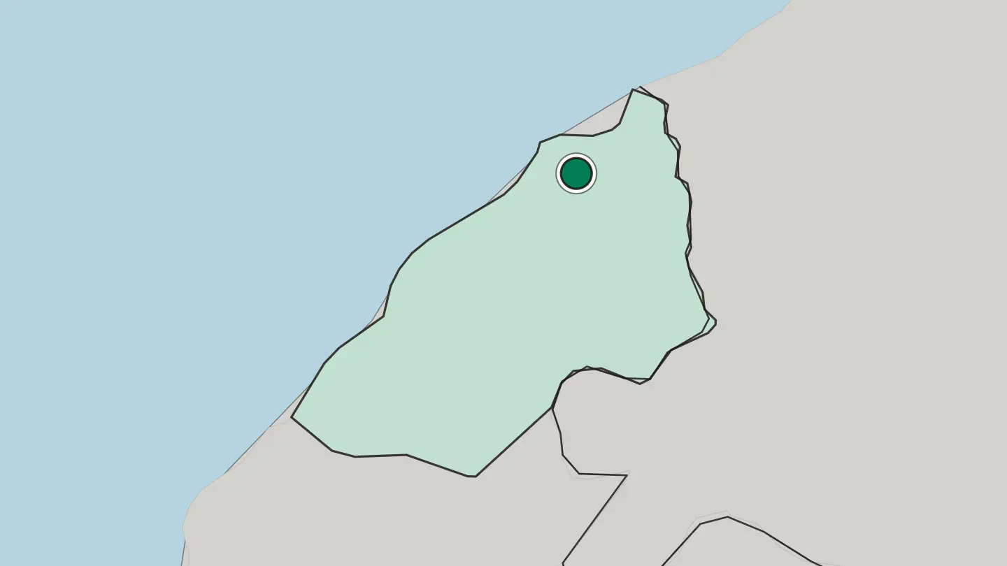 Map of Tumbes in Peru