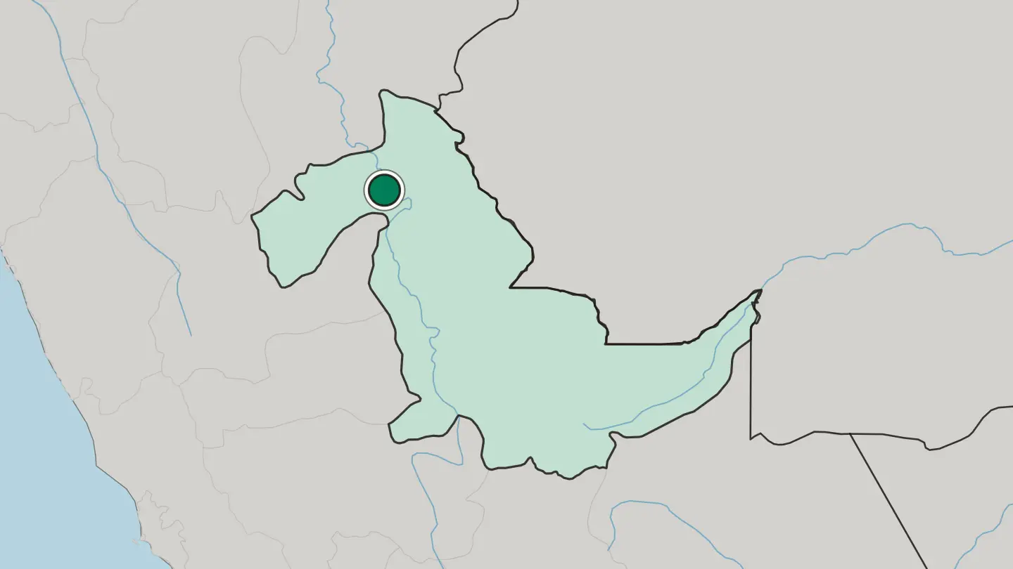 Map of Pucallpa in Peru