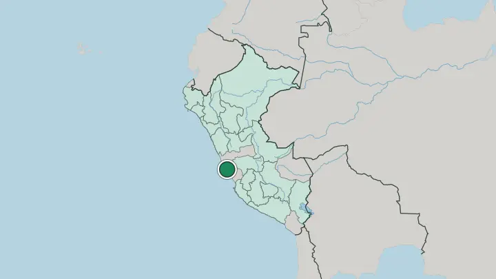 Map of Lima in Peru