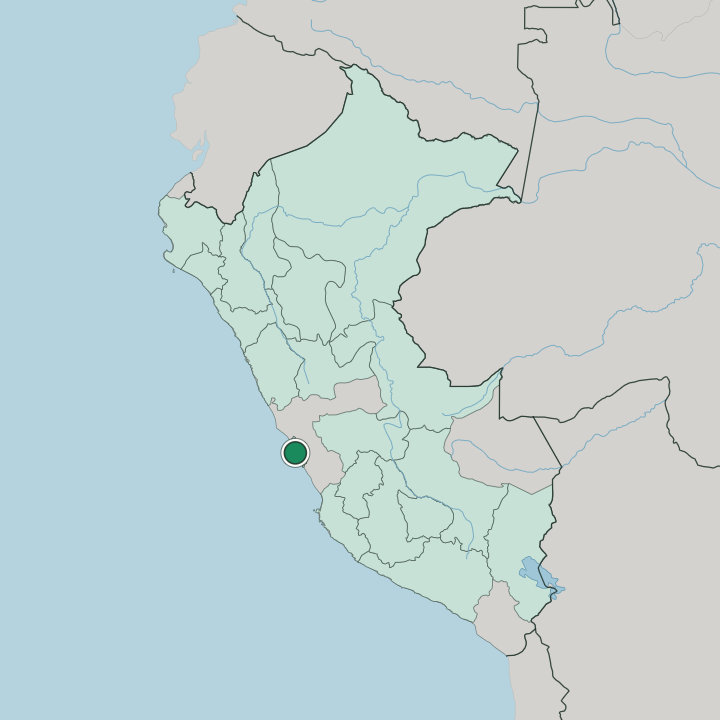 Map showing Lima — In Peru