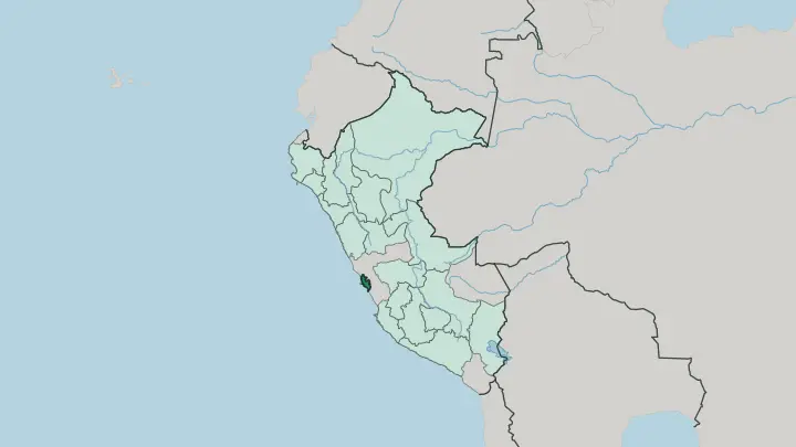 Map of Provincia de Lima in Peru