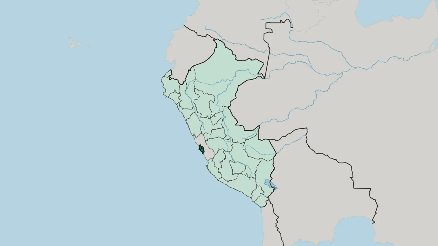 Map of Provincia de Lima in Peru