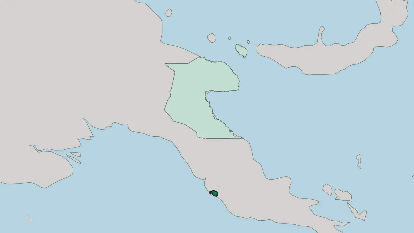 Map of National Capital District in Papua New Guinea