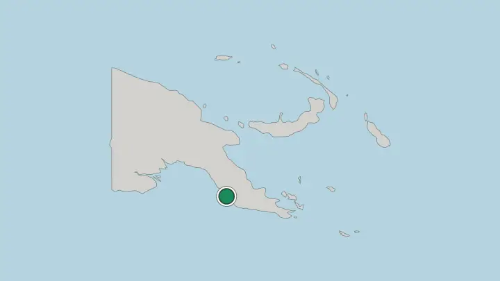 Map of Port Moresby in Papua New Guinea