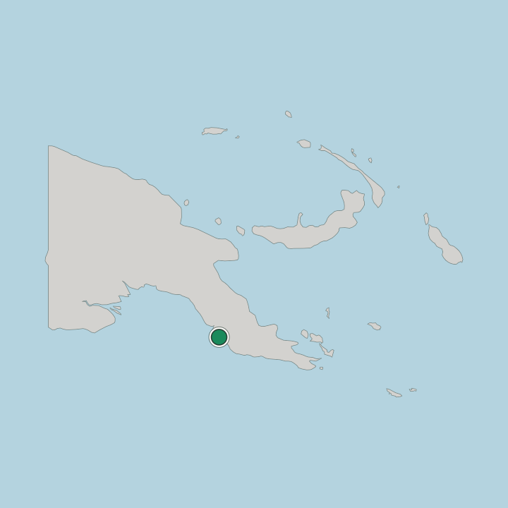 Map showing Port Moresby — In Papua New Guinea
