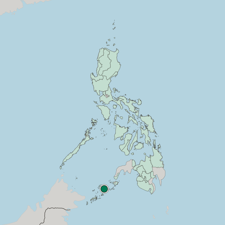 Map showing Jolo — In Philippines