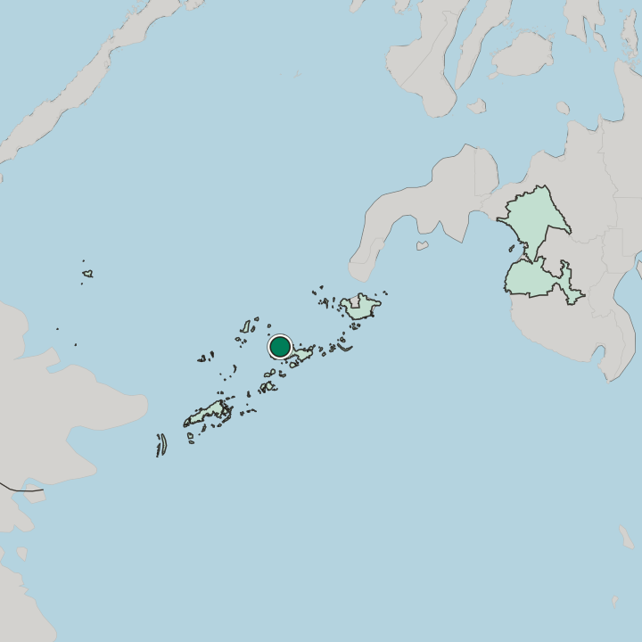 Map showing Jolo — In Autonomous Region in Muslim Mindanao