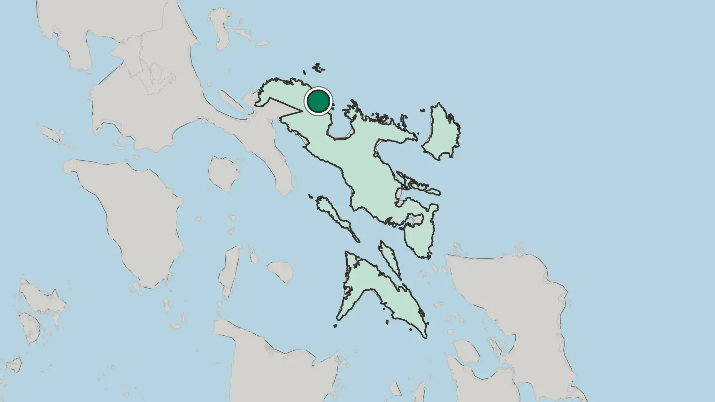 Map of Daet in Philippines