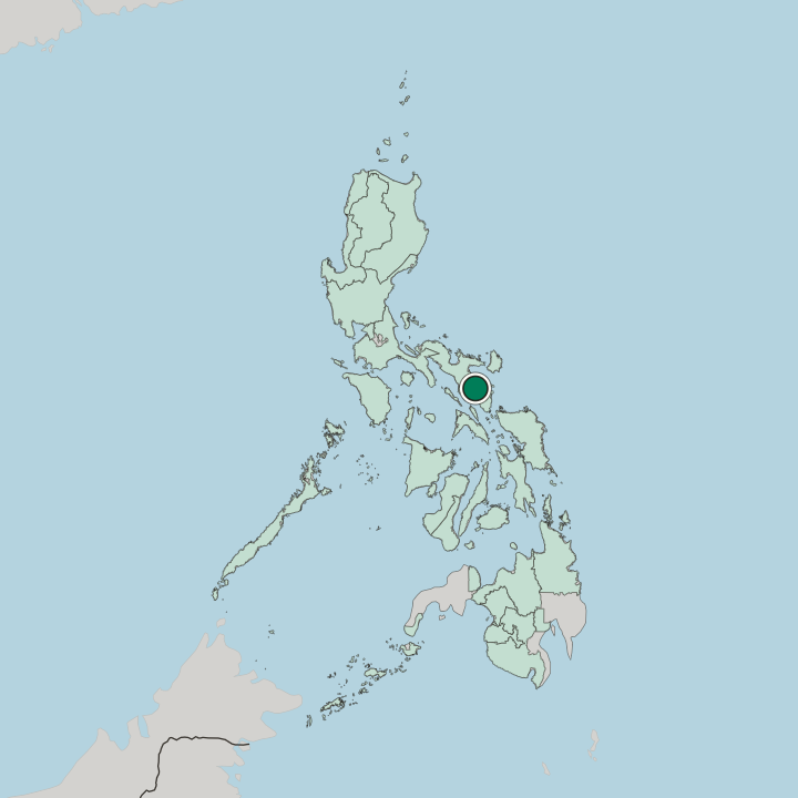 Map showing Legaspi — In Philippines