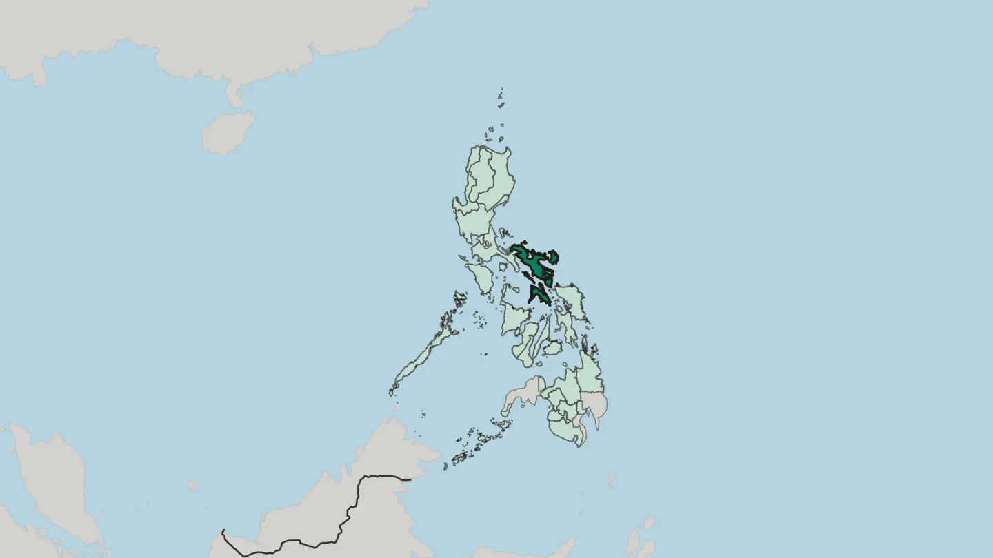 Map of Bicol in Philippines