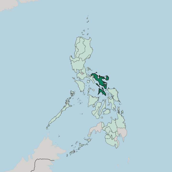 Map showing Bicol — In Philippines