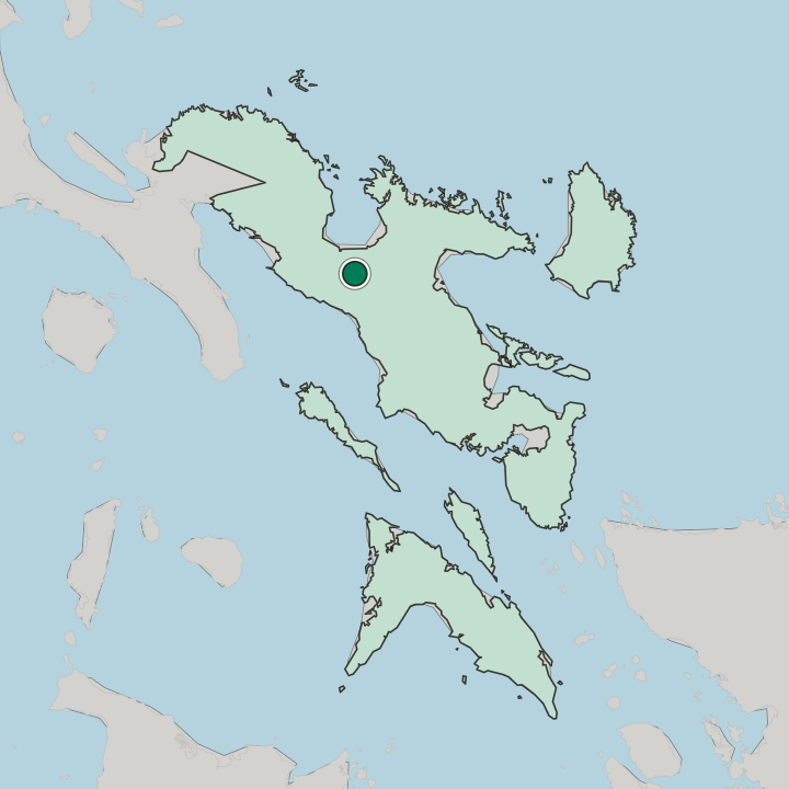 Map showing Naga — In Bicol