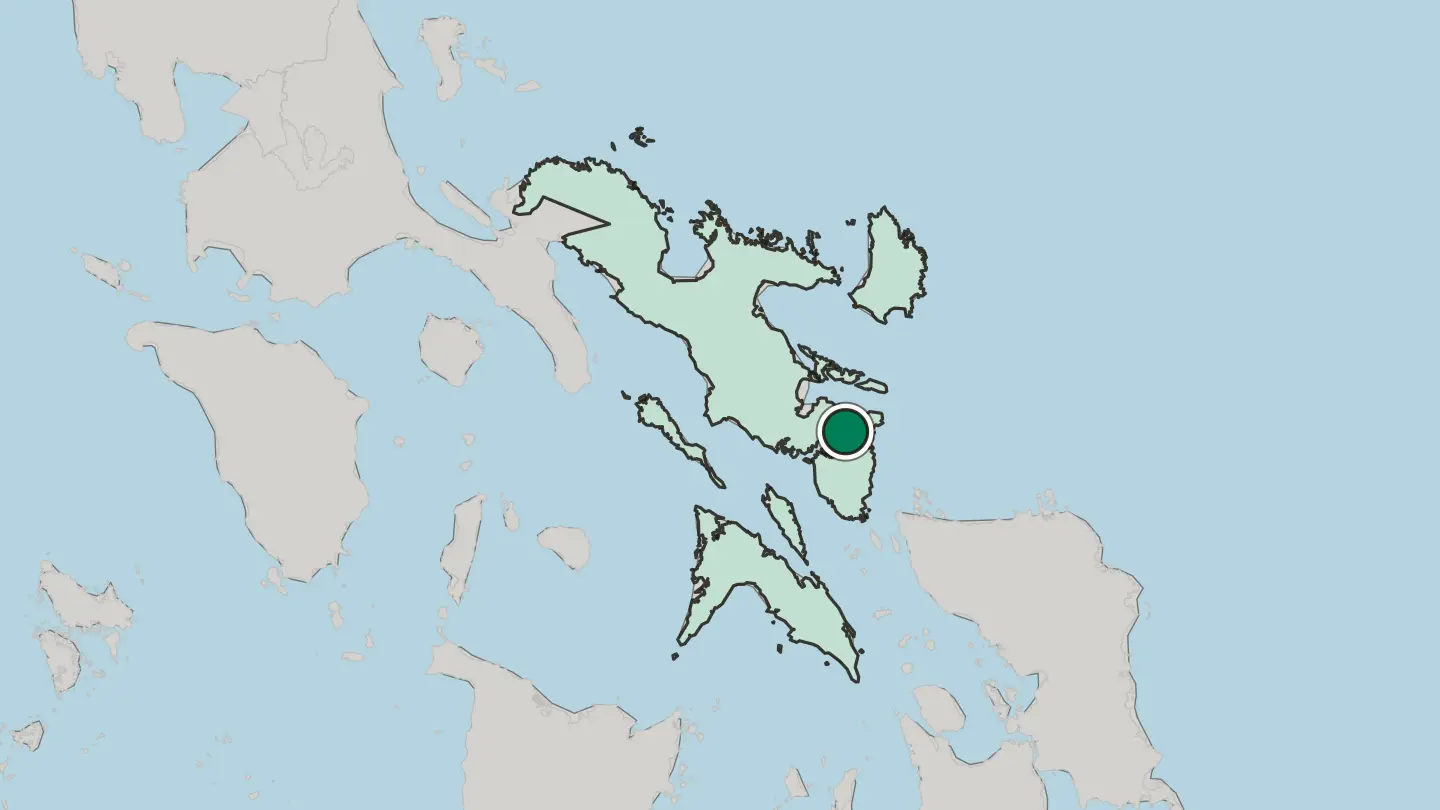 Map of Sorsogon in Philippines