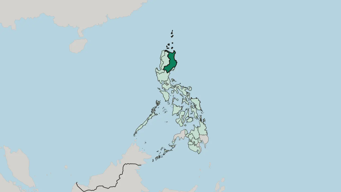 Map of Cagayan Valley in Philippines