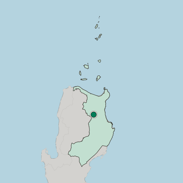 Map showing Tuguegarao — In Cagayan Valley